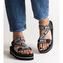 Sandali neri con plateau Big Star NN274A525 nero 1
