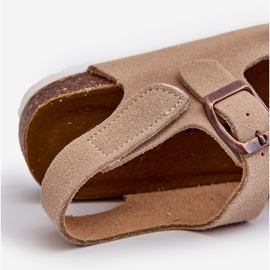 Sandali per bambini su plateau in sughero, chiusura con velcro, Beige Rorria 2