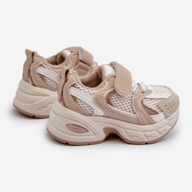 Scarpe Sportive da Bambino Sneakers con Velcro, Rulagia Beige 2