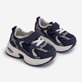 Scarpe Sportive da Bambino Sneakers con Velcro, Rulagia Blu Navy 1