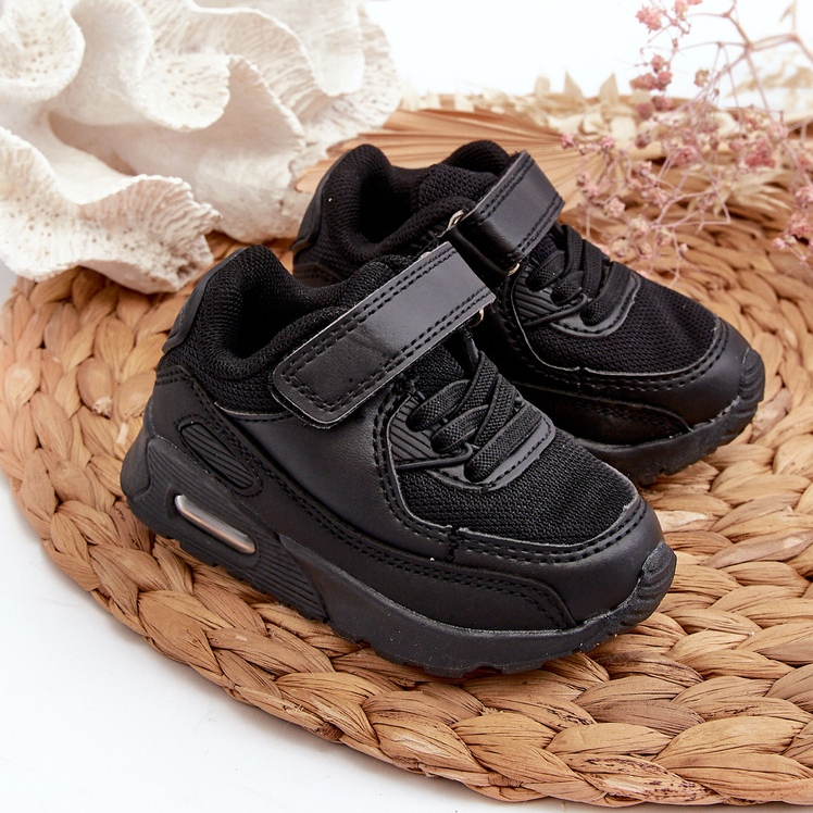 Scarpe da ginnastica con velcro da bambino nere Krissandra nero 1
