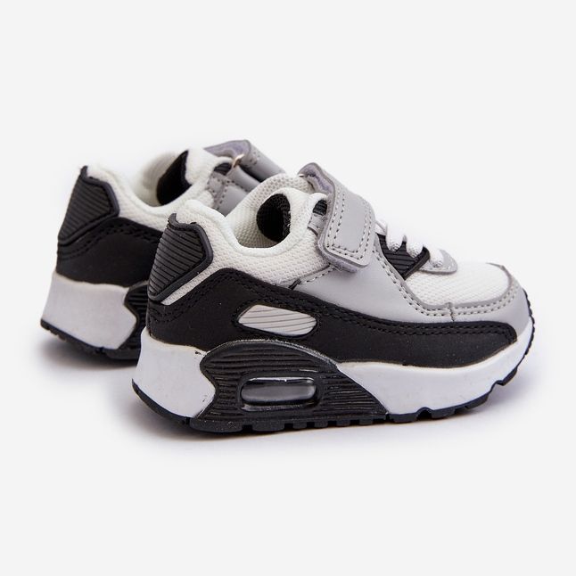 Scarpe da ginnastica con velcro per bambini Grigie Krissandra grigio 2