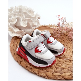Scarpe da ginnastica in velcro Krissandra rosse per bambini rosso 2