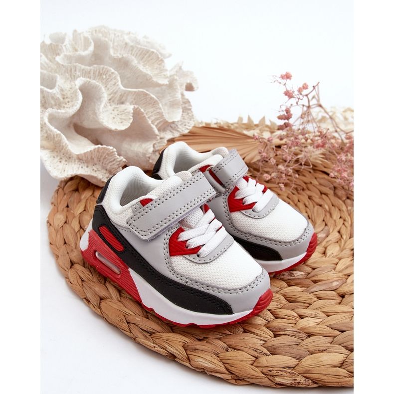 Scarpe da ginnastica in velcro Krissandra rosse per bambini rosso 2
