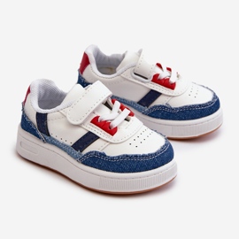 Scarpe sportive classiche in denim Marlin per bambini blu 1
