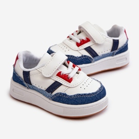 Scarpe sportive classiche in denim Marlin per bambini blu 2