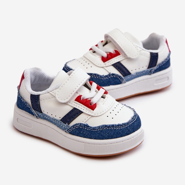Scarpe sportive classiche in denim Marlin per bambini blu 2