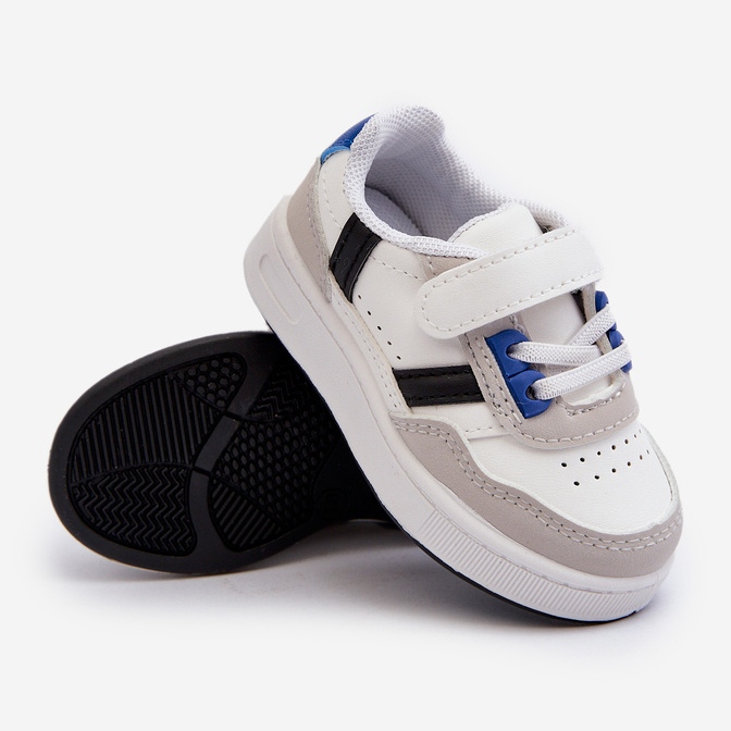 Scarpe sportive classiche da bambino Bianche e Blu Marlin bianca 2