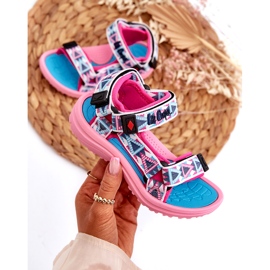 Sandals Velcro Girls 'Lee Cooper LCW-24-34-2600 Pink rosa 2