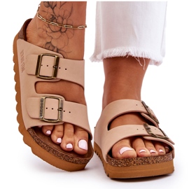 Pantofole Big Star da donna classiche LL274478 Beige 4