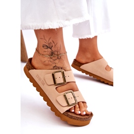 Pantofole Big Star da donna classiche LL274478 Beige 2