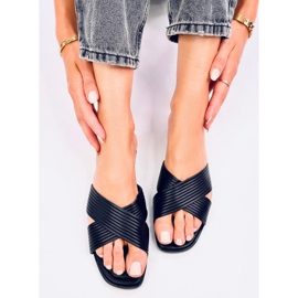 Ciabatte da donna Fuzzy Black nero 1