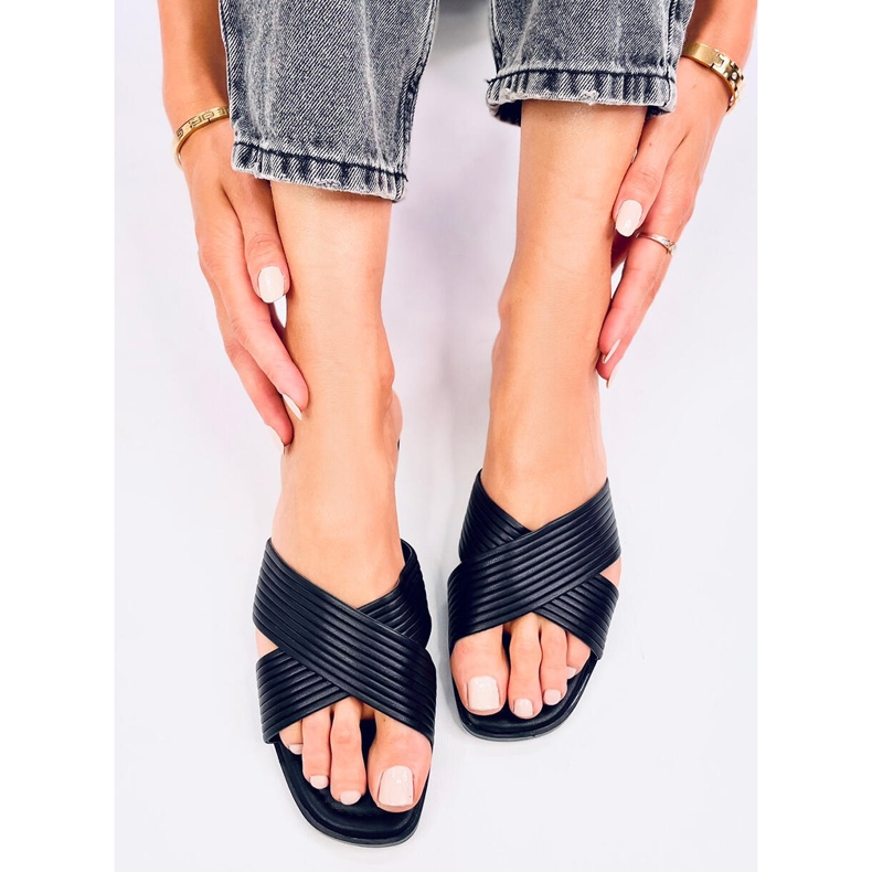 Ciabatte da donna Fuzzy Black nero 1