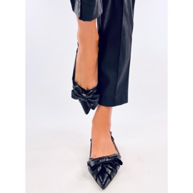 Ballerine Candy Black con tacco aperto nero 1
