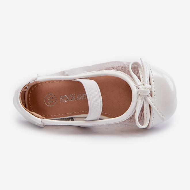 Ballerine per bambini con fiocco, Jellema bianche bianco 2