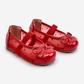 Ballerine per bambini con fiocco, Jellema rosse rosso 2