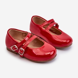 Ballerine da bambino in vernice con cinturini Margenis rossi rosso 1