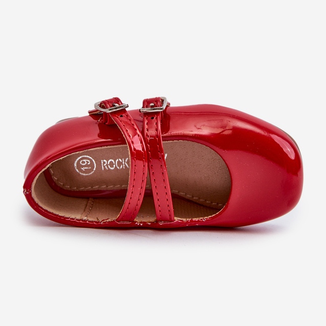 Ballerine da bambino in vernice con cinturini Margenis rossi rosso 2