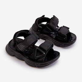 Sandali da bambino con chiusura in velcro, Nero Orretta 1