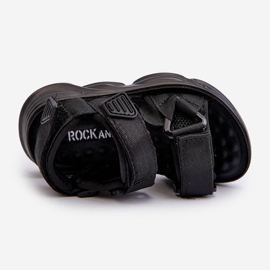 Sandali da bambino con chiusura in velcro, Nero Orretta 2