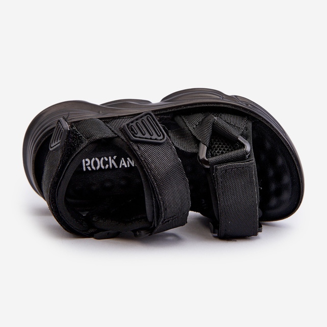 Sandali da bambino con chiusura in velcro, Nero Orretta 2