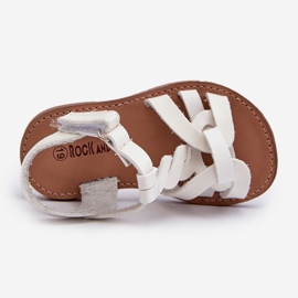 Sandali da bambino con chiusura in velcro, Marimona Bianco 2