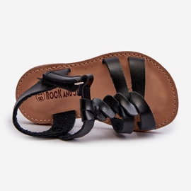Sandali da bambino con chiusura in velcro, Nero, Sarniema 2