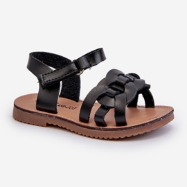 Sandali da bambino con chiusura in velcro, Nero Venikoria 1