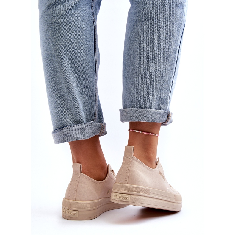 News Sneakers Staneva in Tessuto Beige da Donna 5