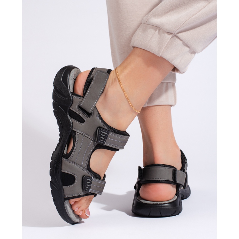 Sandali sportivi da donna grigi grigio 1