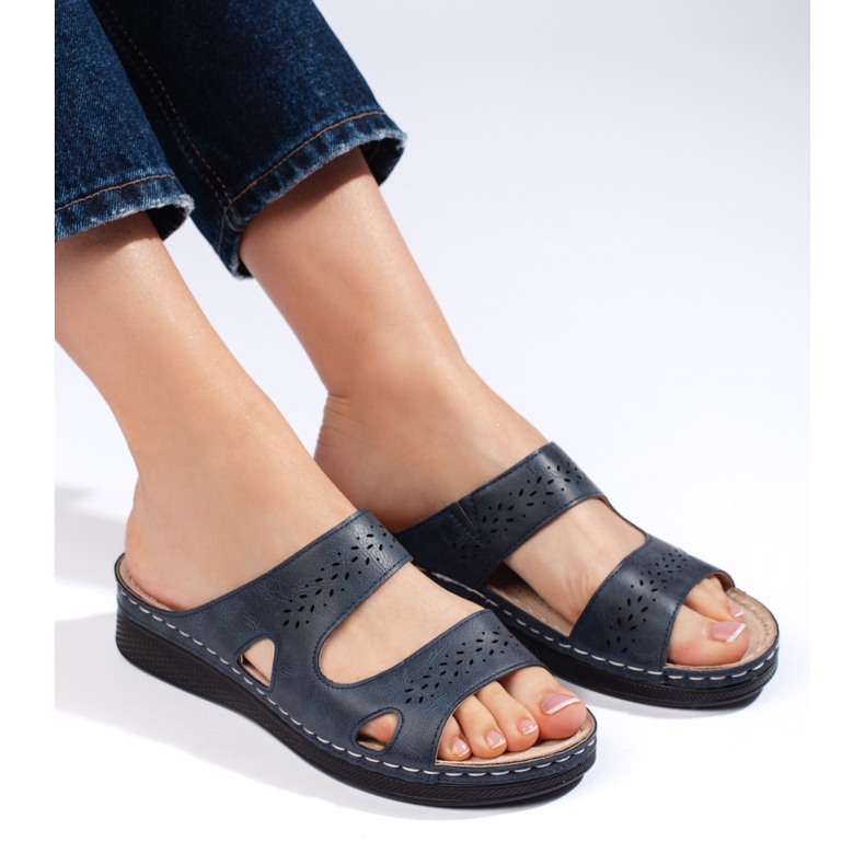 Comode infradito da donna blu navy 2