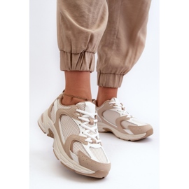 Scarpe sportive sneakers da donna Kildia beige 2