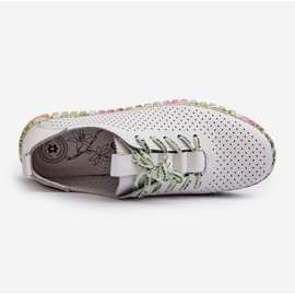 S.Barski Scarpe Stringate da Donna in Pelle Naturale, Farnalea Bianco bianca 1
