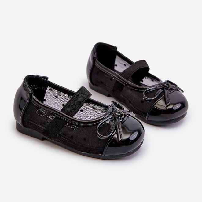 Ballerine da bambino con fiocco, Jellema Nero 1