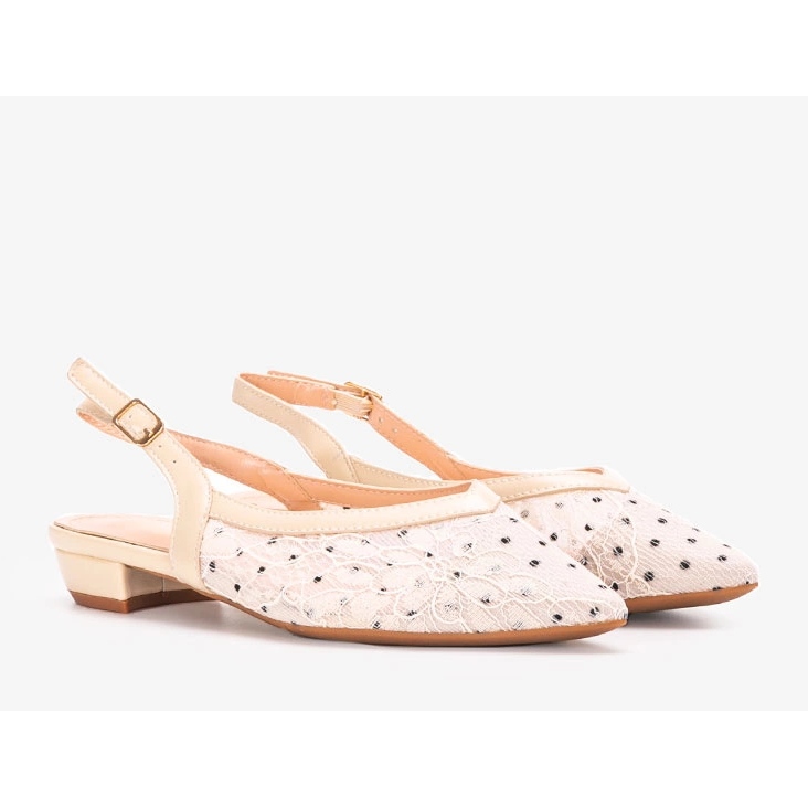 Ballerine in pizzo beige Marlioz 1