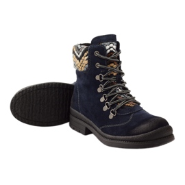 Lavoratori coibentati in pelle Filippo 393 blu navy 3