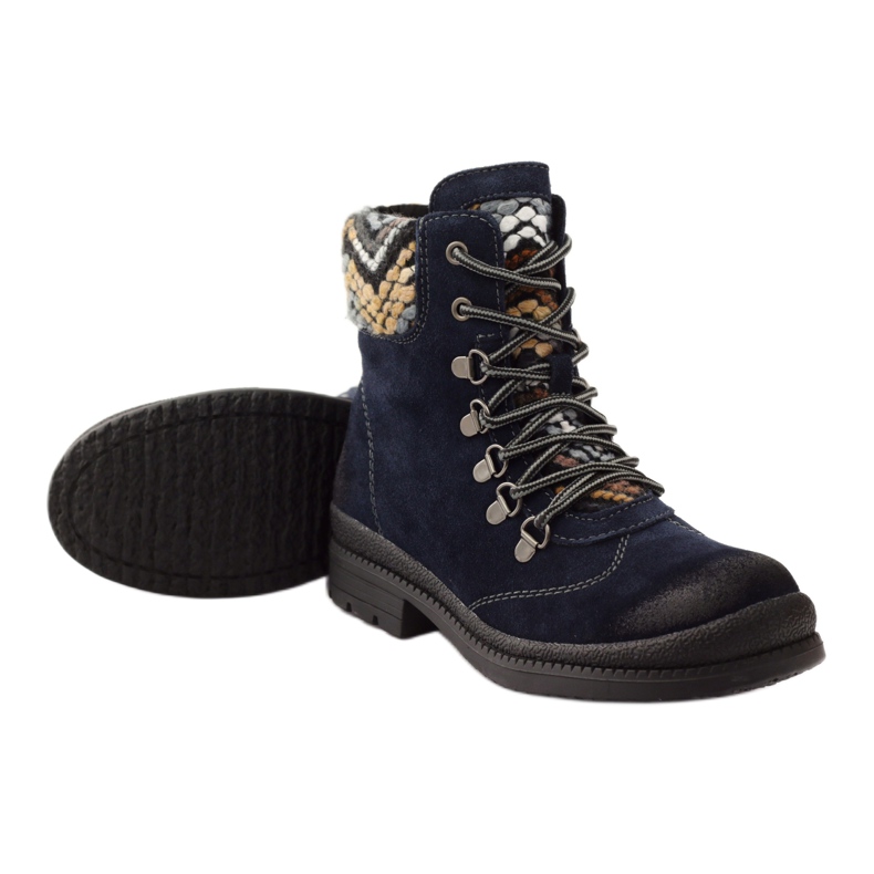 Lavoratori coibentati in pelle Filippo 393 blu navy 3