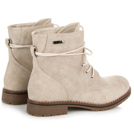 Juliet Stivaletti beige con tacco piatto 1