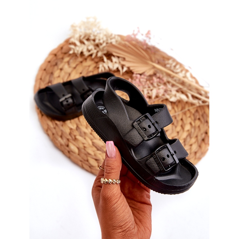 Infradito leggere da bambino con fibbie Big Star NN374541 Nero 2