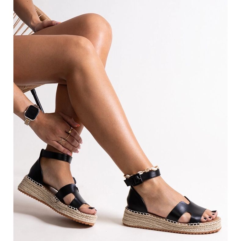 Sandali con zeppa Laurencia neri nero 1