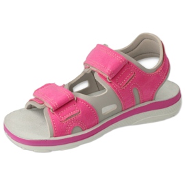 Sandali per bambini Befado, inserto in pelle con velcro, 066Y100, rosa 2