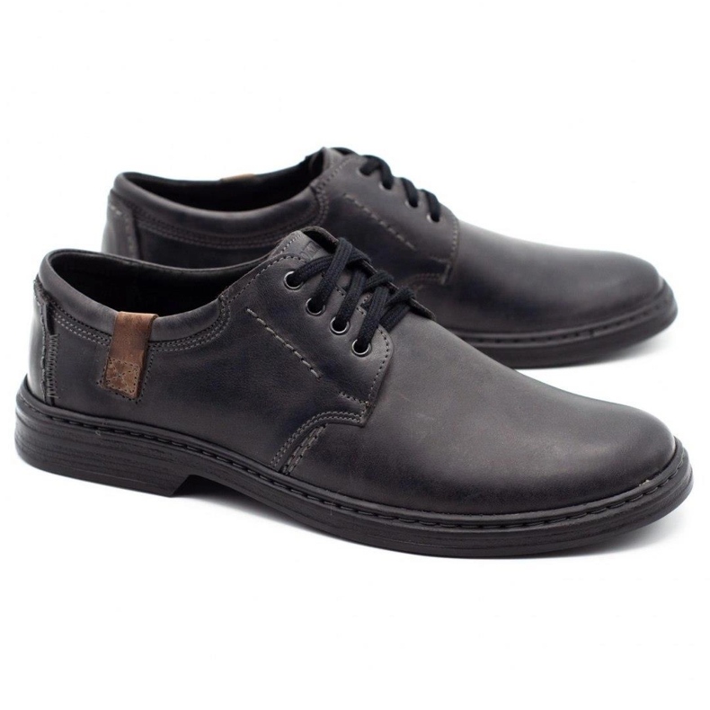 Joker Scarpe da uomo in pelle 415 grigie grigio 2