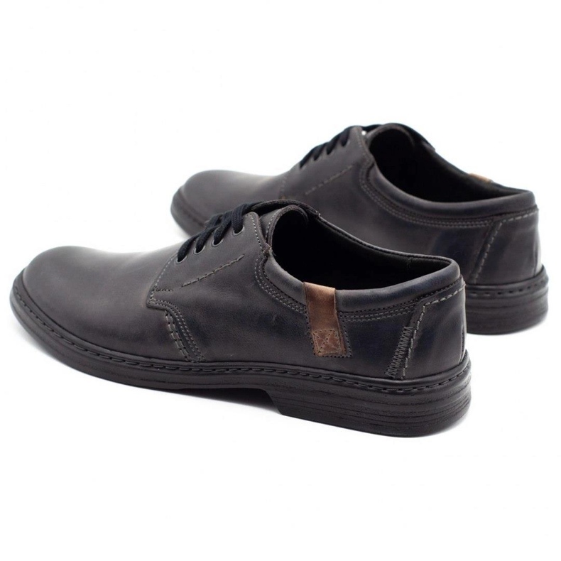 Joker Scarpe da uomo in pelle 415 grigie grigio 4