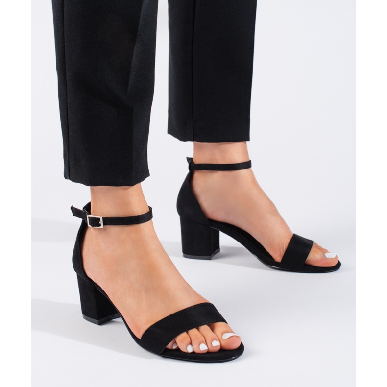 Seastar Sandali tacco alto in camoscio nero 1