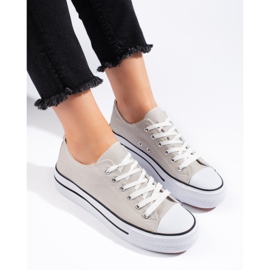 Classiche sneakers grigie da donna grigio 1