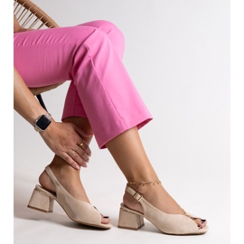 Sandali beige a blocco Ayat 1