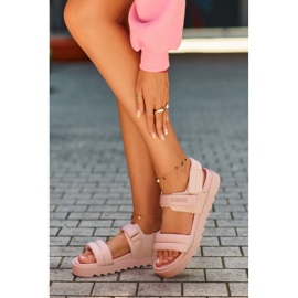 Sandali con plateau da donna Big Star NN274753 Rosa 2