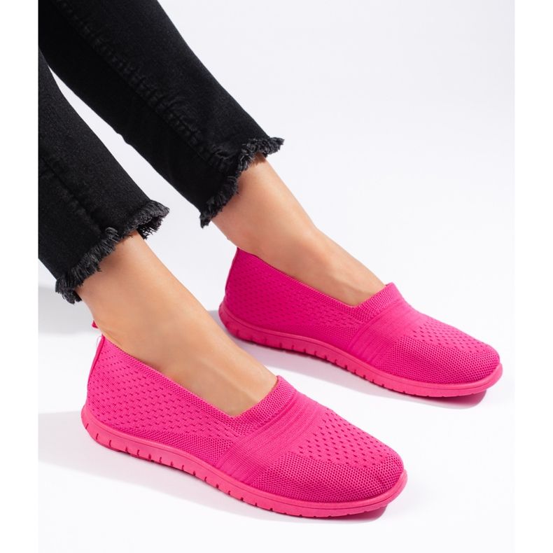 Scarpe sportive slip-on rosa 1