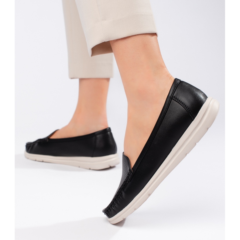 Mocassini neri da donna nero 1