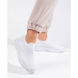Scarpe sportive slip-on bianche da donna bianca 1